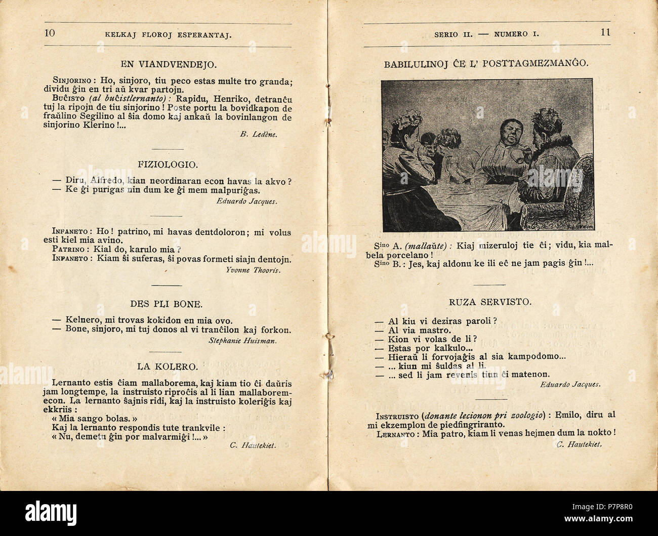 Esperanto: Kelkaj Floroj Esperantaj 10-11 . 1910 5 1910 Floroj Esperantaj 10-11 Foto Stock