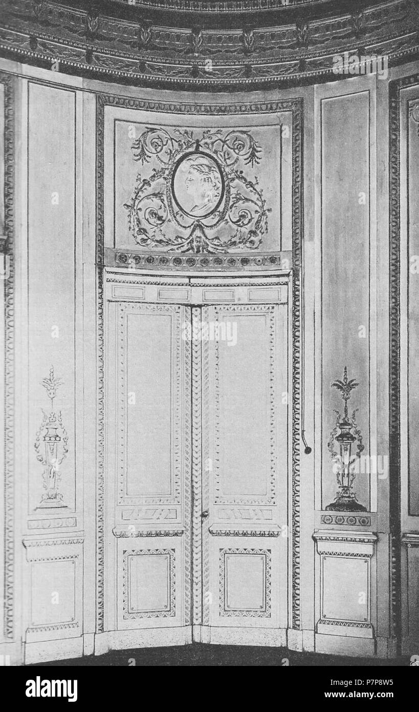 Der Wandschmuck oliven des Zimmers von Nordosten . 1920 336 Romberger Hof (11) Foto Stock