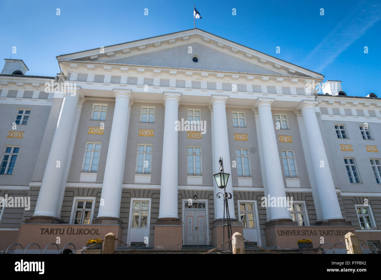Tartu, Estonia - Giugno 2018: l'Università di Tartu edificio principale a Tartu, in Estonia. Università di Tartu è la più antica università in Estonia Foto Stock