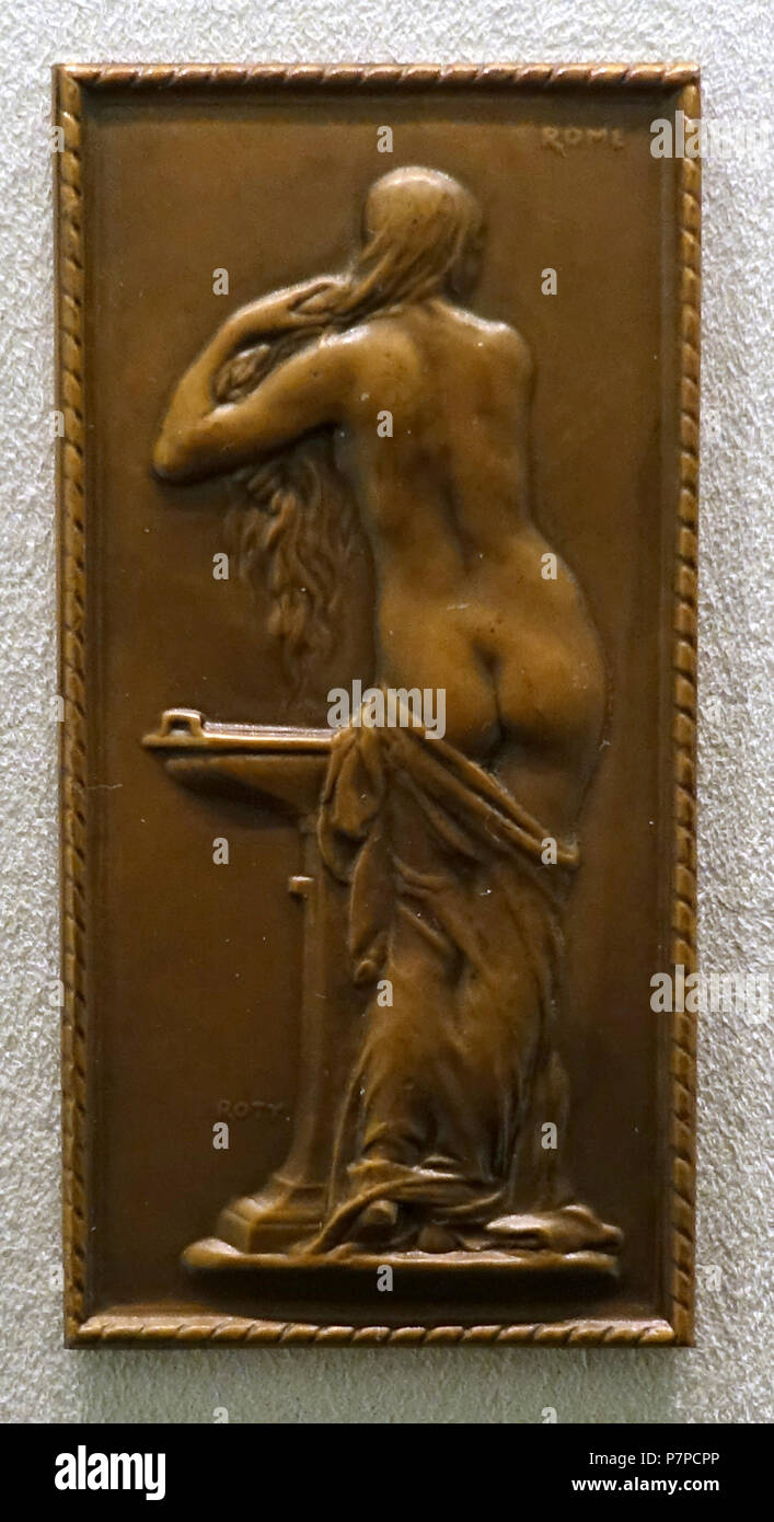 N/A. N/A 405 donna al suo Gabinetto, da Oscar Roty non datato - Bode-Museum - DSC02843 Foto Stock