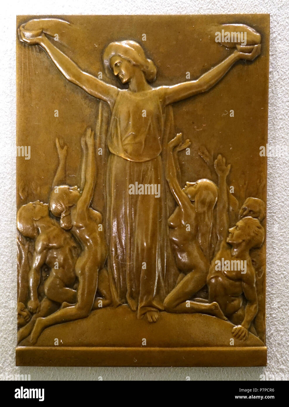Inglese: presentano nell'Bode-Museum, Berlino, Germania. Questo lavoro è il perché l'artista morì oltre 70 anni fa. La fotografia è stata ammessa nel museo senza restrizione. 12 novembre 2014, 09:53:37 10 50 anni della tedesca Continental Gas Company Dessau, da Joseph Kowarzik, 1905 - Bode-Museum - DSC02853 Foto Stock