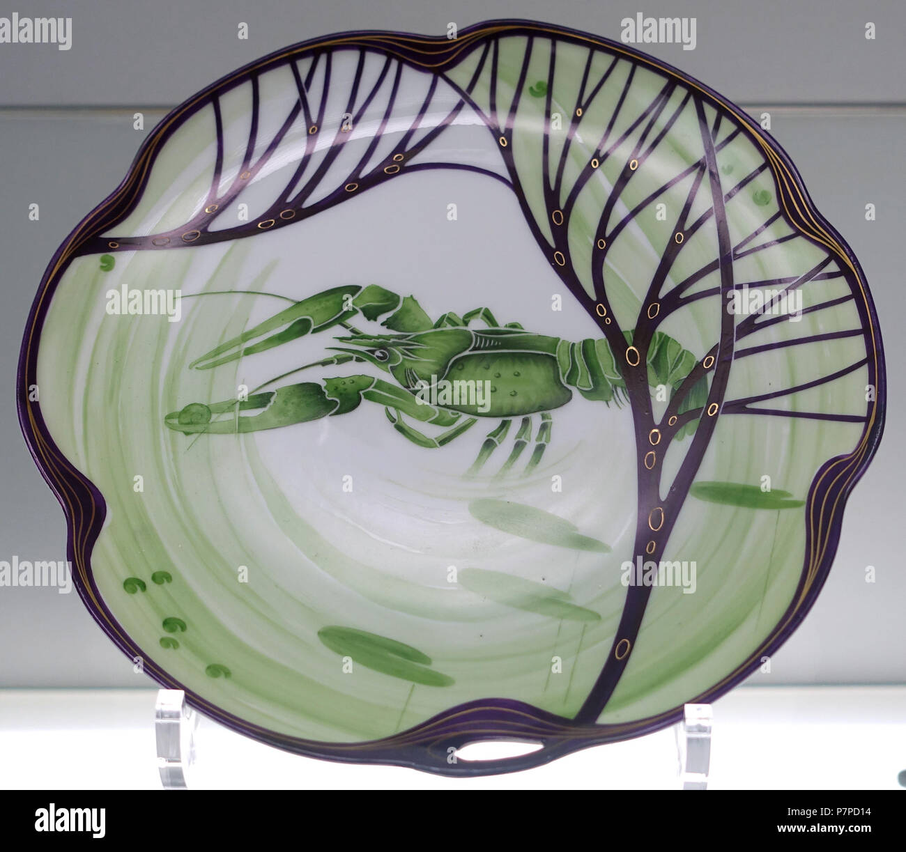 160 Servizio di pesce, progettato da Hermann Gradl il sambuco, 1899-1900, Königlich-Bayerische Porzellan-Manufaktur Nymphenburg, porcellana - Bröhan Museum di Berlino - DSC04048 Foto Stock