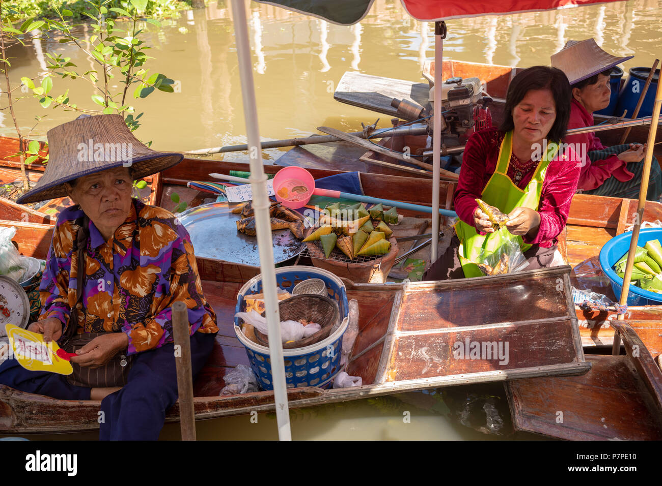 Tha Kha Mercato Galleggiante Foto Stock