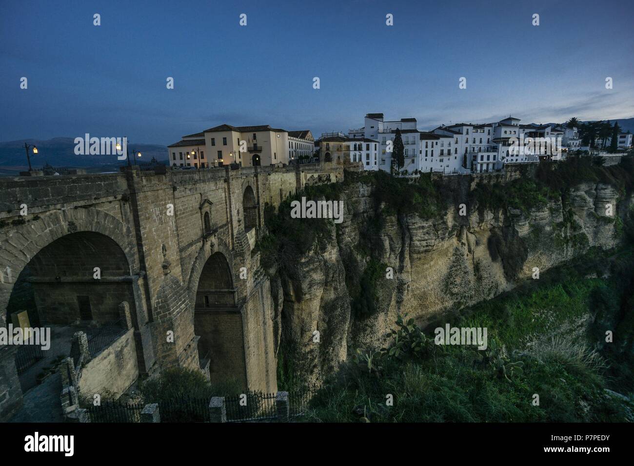 Puente Nuevo construido entre 1759 y 1793, Ronda ,provincia de MálagaAndalucia, Spagna. Foto Stock
