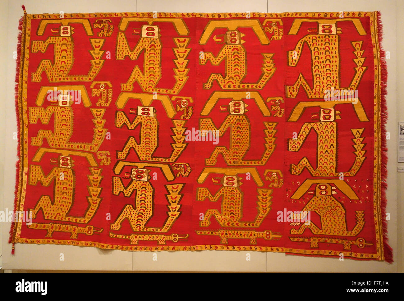 N/A. N/A 397 da parete che rappresentano la Luna animale, Perù, stile Chimú, c. 1375-1500 annuncio, camelid capelli - museo tessile, George Washington University - DSC09670 Foto Stock
