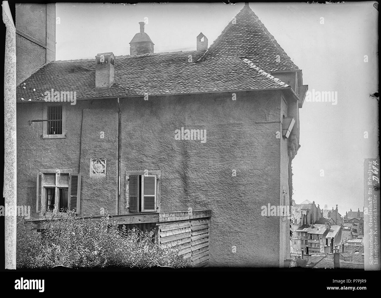 74 CH-NB - Losanna, Ancien évêché, vue partielle extérieure - Collezione Max van Berchem - EAD-7271 Foto Stock