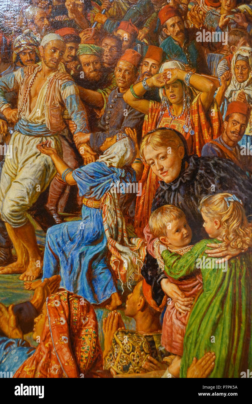 N/A. N/A 371 il miracolo del fuoco sacro, la Chiesa del Santo Sepolcro, da William Holman Hunt, dettaglio, 1892-1899, olio su tela - Fogg Art Museum, Harvard University - DSC01265 Foto Stock