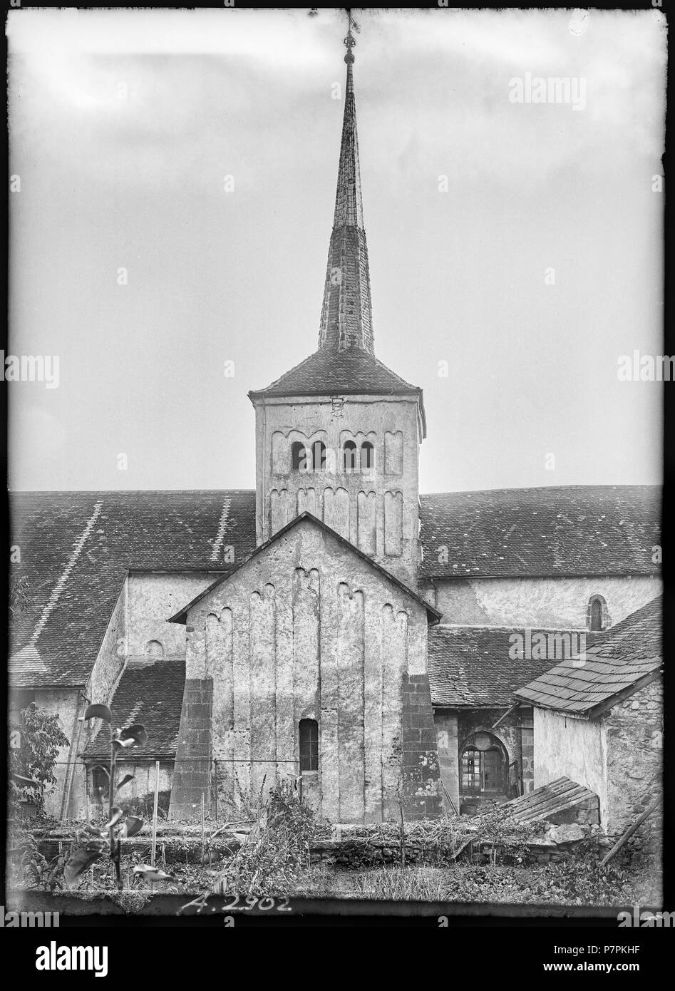 79 CH-NB - Romainmôtier, Abbatiale, vue partielle - Collezione Max van Berchem - EAD-7470 Foto Stock