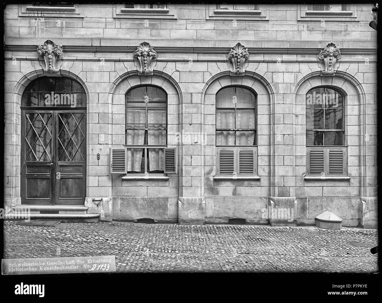 71 CH-NB - Genève, Maison, facciata, vue partielle - Collezione Max van Berchem - EAD-8660 Foto Stock