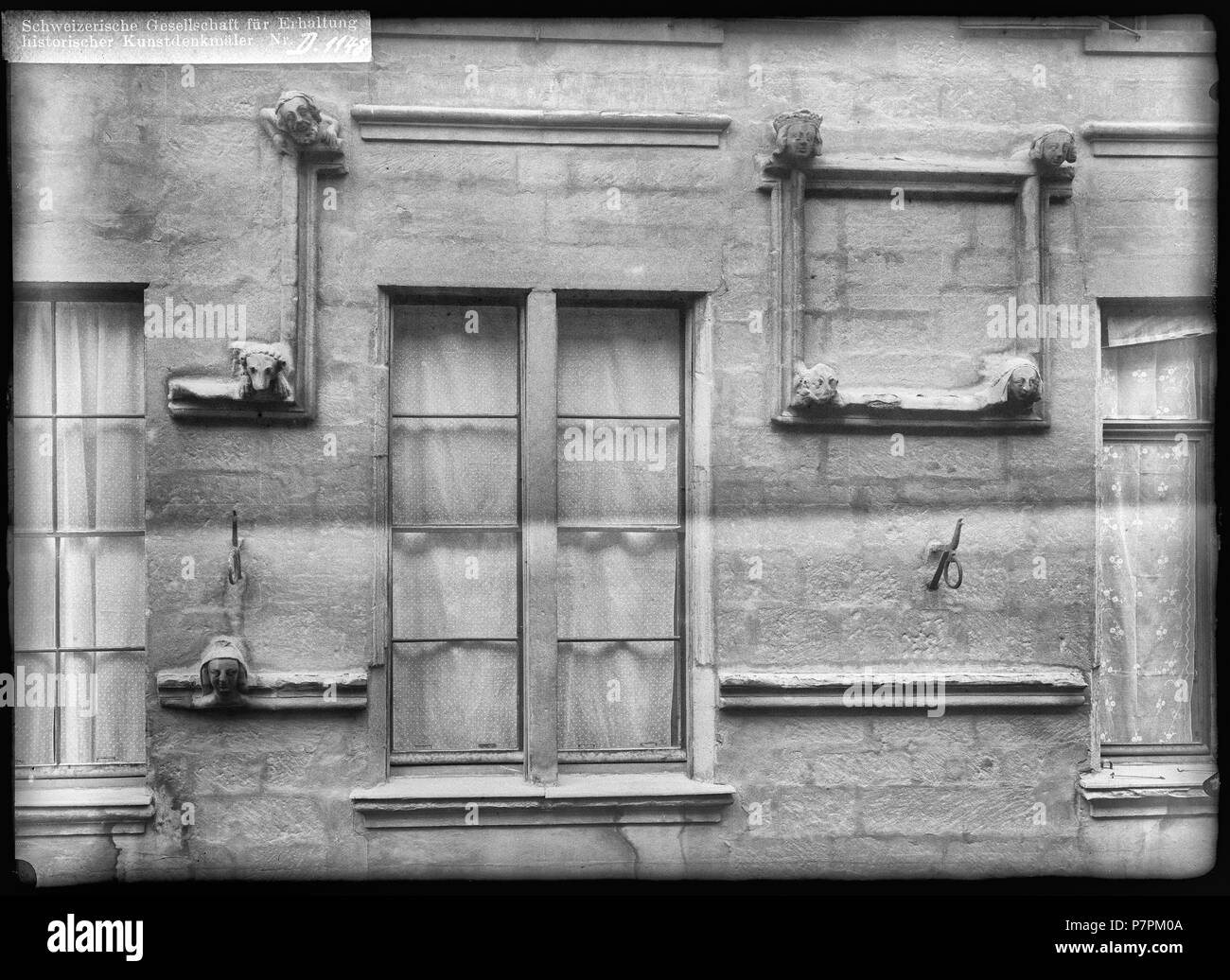 71 CH-NB - Genève, Maison Tavel, facciata, vue partielle - Collezione Max van Berchem - EAD-8675 Foto Stock