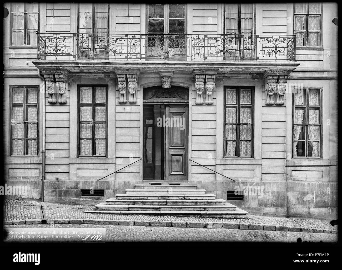 71 CH-NB - Genève, Maison, facciata, vue partielle - Collezione Max van Berchem - EAD-8711 Foto Stock