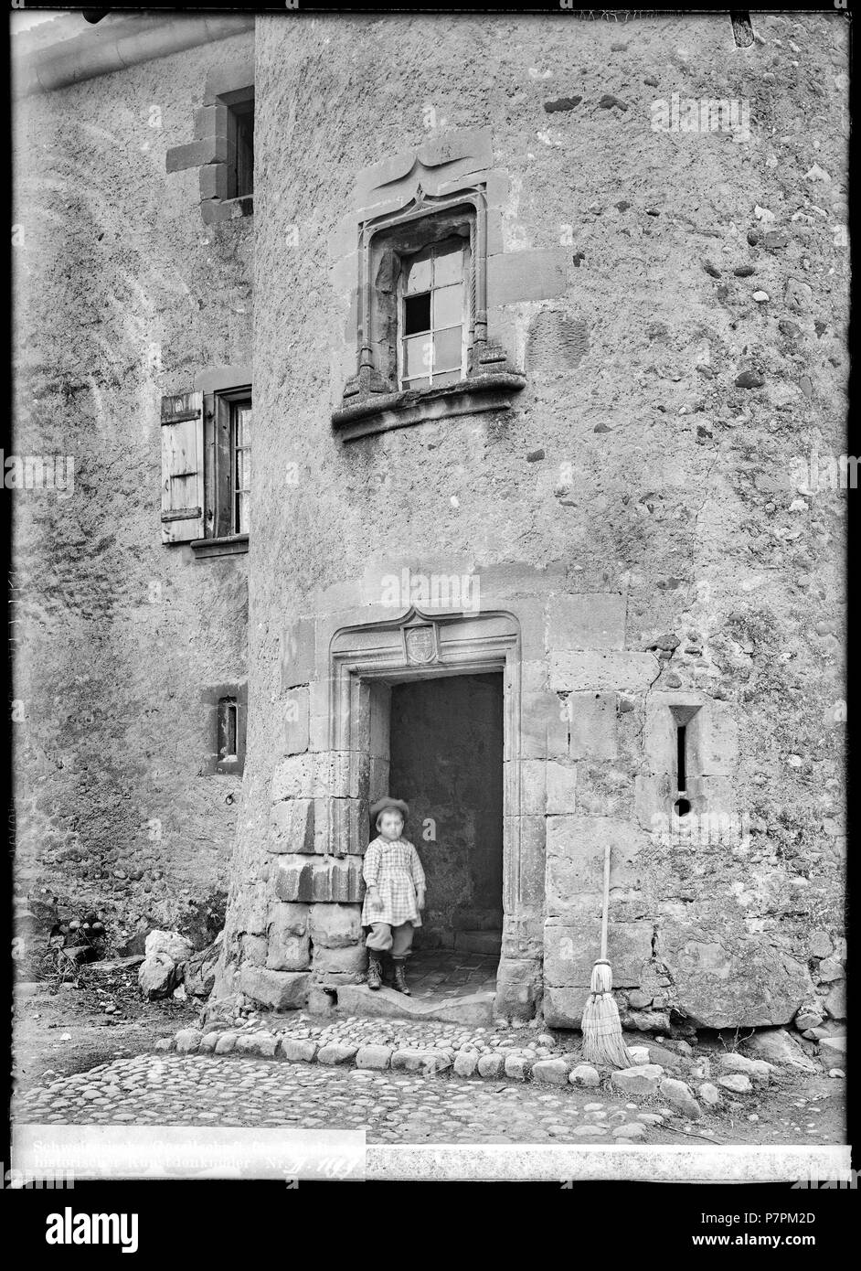 71 CH-NB - Genève, Manoir, facciata, vue partielle - Collezione Max van Berchem - EAD-8728 Foto Stock