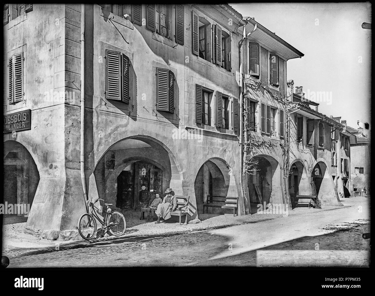 69 CH-NB - Coppet, Maison, facciata, vue partielle - Collezione Max van Berchem - EAD-8747 Foto Stock