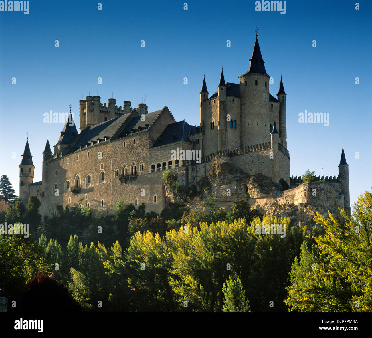 L'Alcazar of Segovia, ex residenza dei re di Castiglia Foto Stock