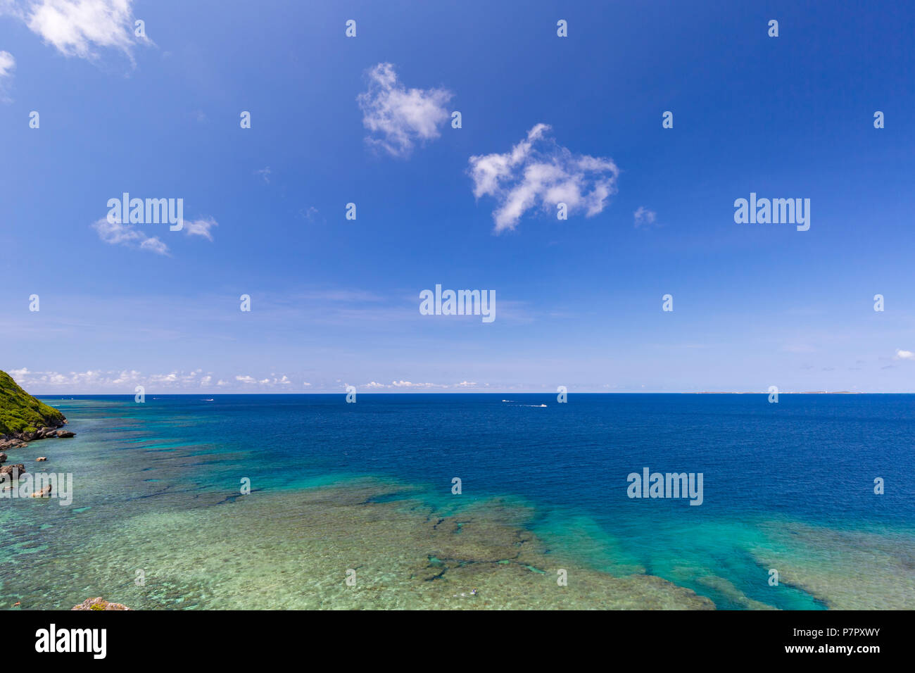 Barriera corallina nel Mar Cinese Orientale, Okinawa, Giappone. Foto Stock