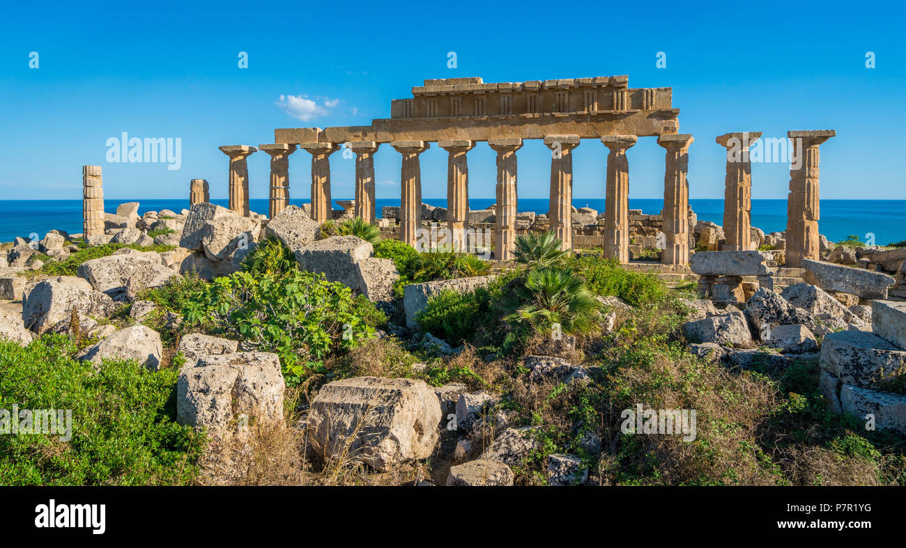 Le rovine di Selinunte, sito archeologico e antica città greca in Sicilia, Italia. Foto Stock