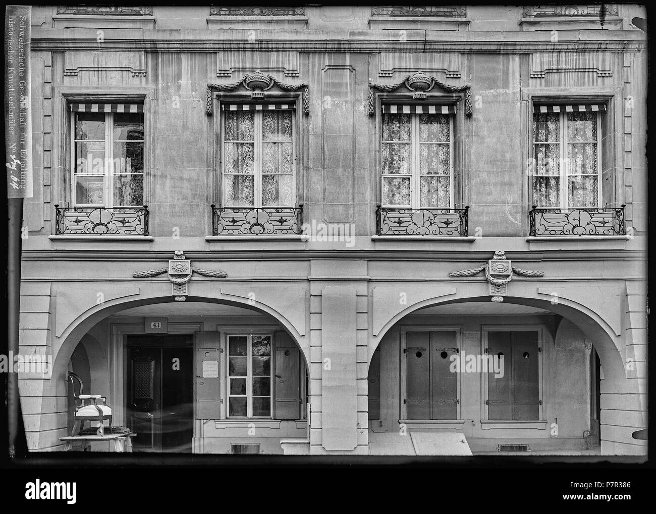 67 CH-NB - Berna, Haus, vue partielle extérieure - Collezione Max van Berchem - EAD-6644 Foto Stock