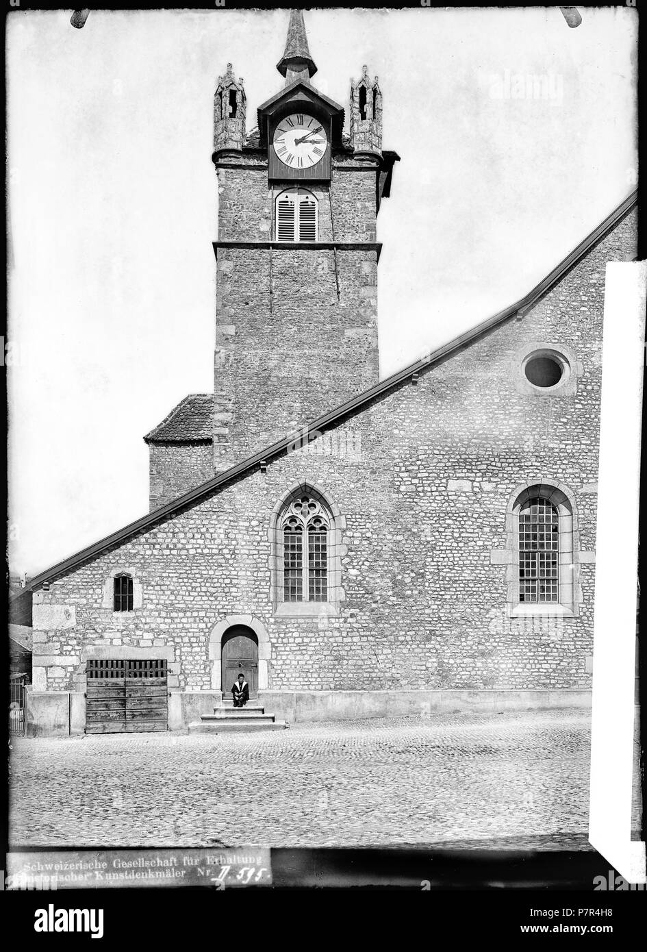 66 CH-NB - Avenches, Église, facciata, vue partielle - Collezione Max van Berchem - EAD-7182 Foto Stock