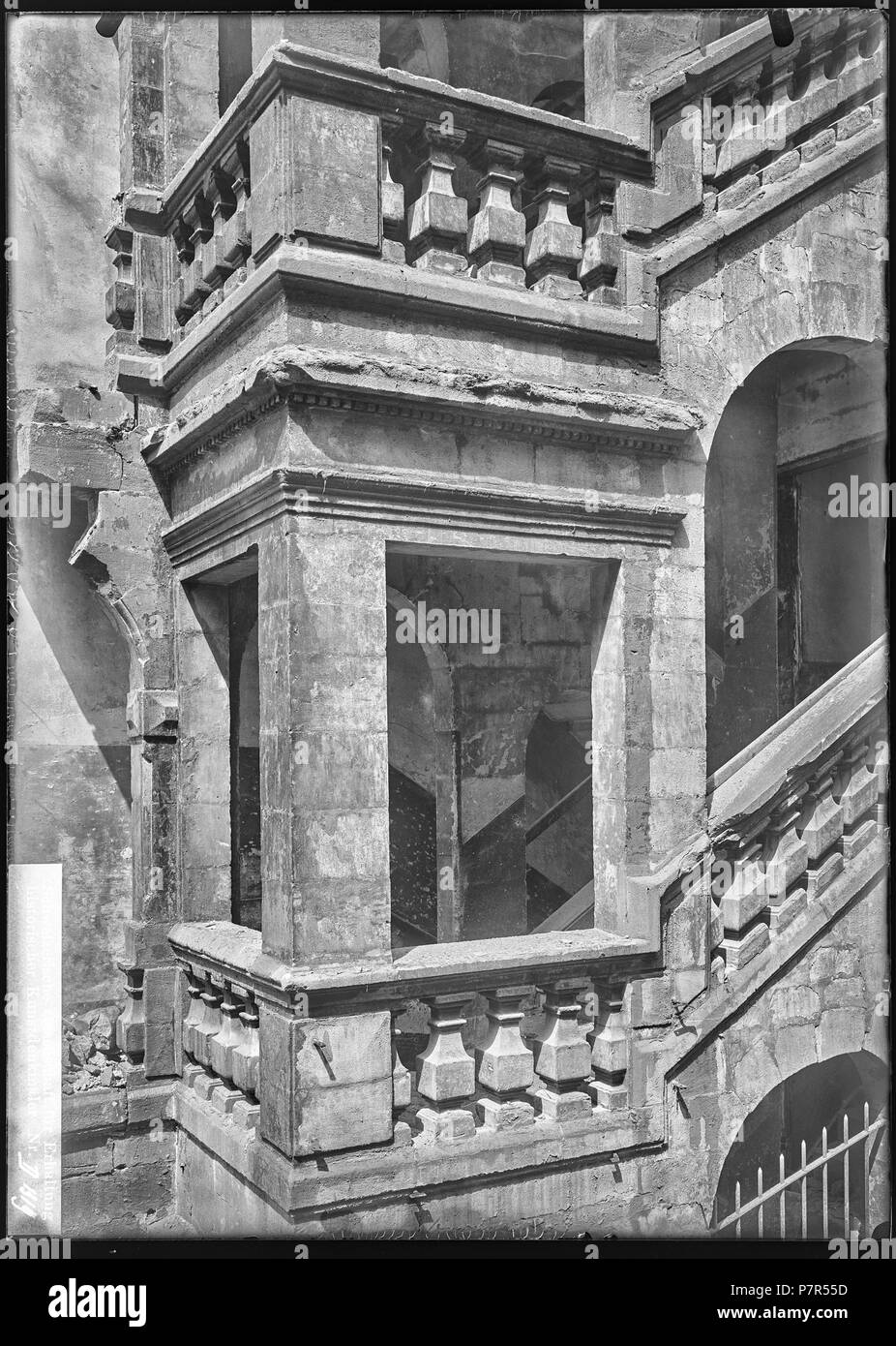 71 CH-NB - Genève, Maison, Escalier, vue partielle - Collezione Max van Berchem - EAD-9434 Foto Stock