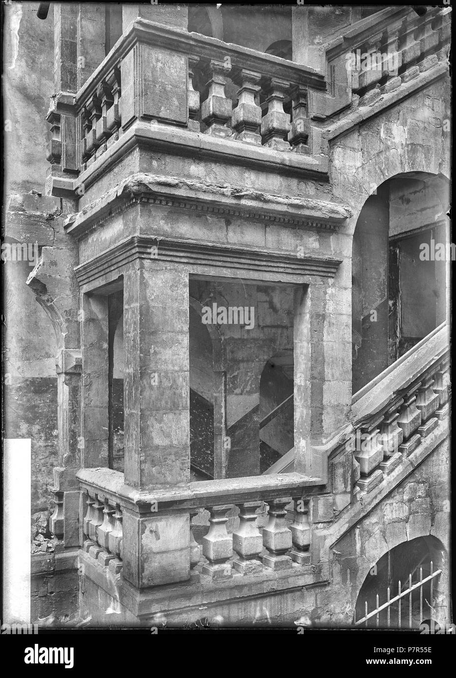 71 CH-NB - Genève, Maison, Escalier, vue partielle - Collezione Max van Berchem - EAD-9435 Foto Stock