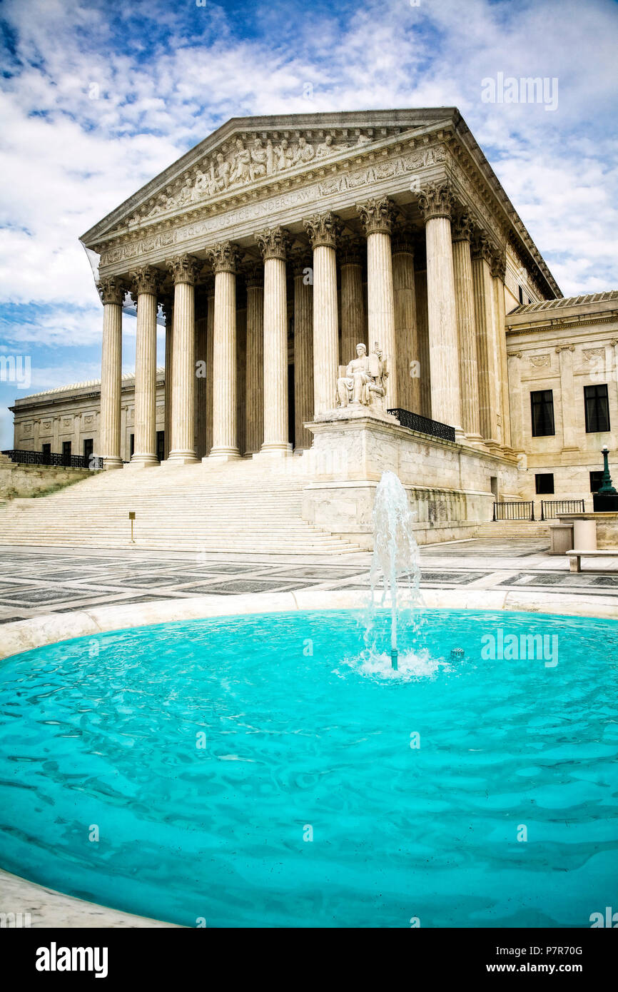 La Corte suprema degli Stati Uniti edificio, Washington DC. Foto Stock