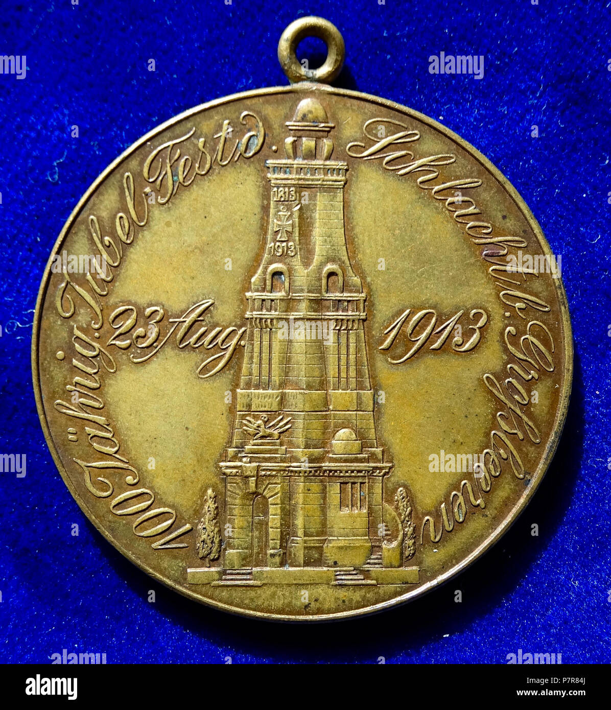 281 Guerra Napoleonica medaglia Battaglia di Großbeeren 1813, retromarcia Foto Stock