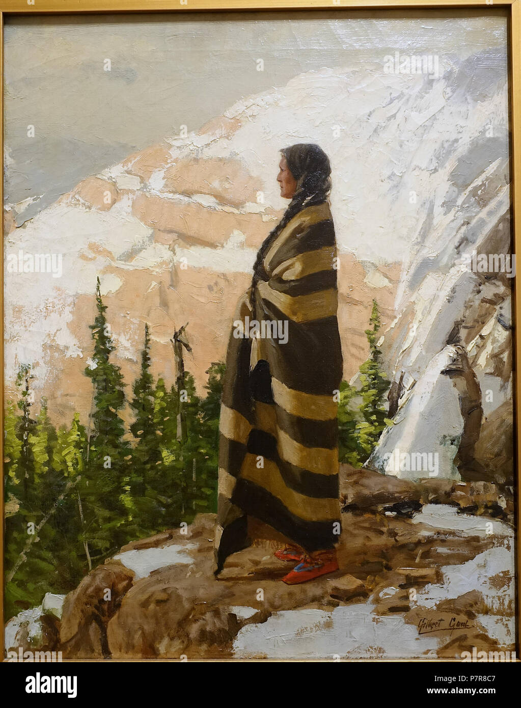 N/A. N/A 370 la terra dei liberi e da William Gilbert Gallia, c. 1900, olio su tela - Blanton Museum of Art - Austin, Texas - DSC08191 Foto Stock