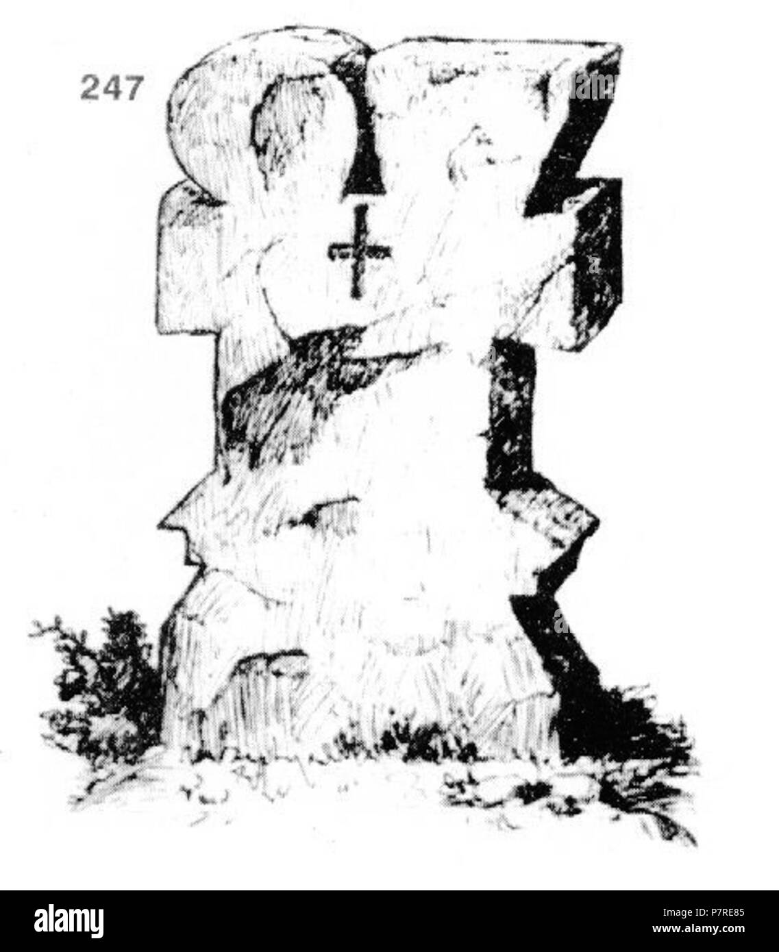 : 247. - , ". ' . . 1879 . . , , , - , , , . , - . , . : 83x44x15 . 17.IV.1917 . (.. 6, . 8.) . 17 Aprile 1917 206 Ivan Enchev-Vidyu folk bulgaro attraversa 247 Foto Stock