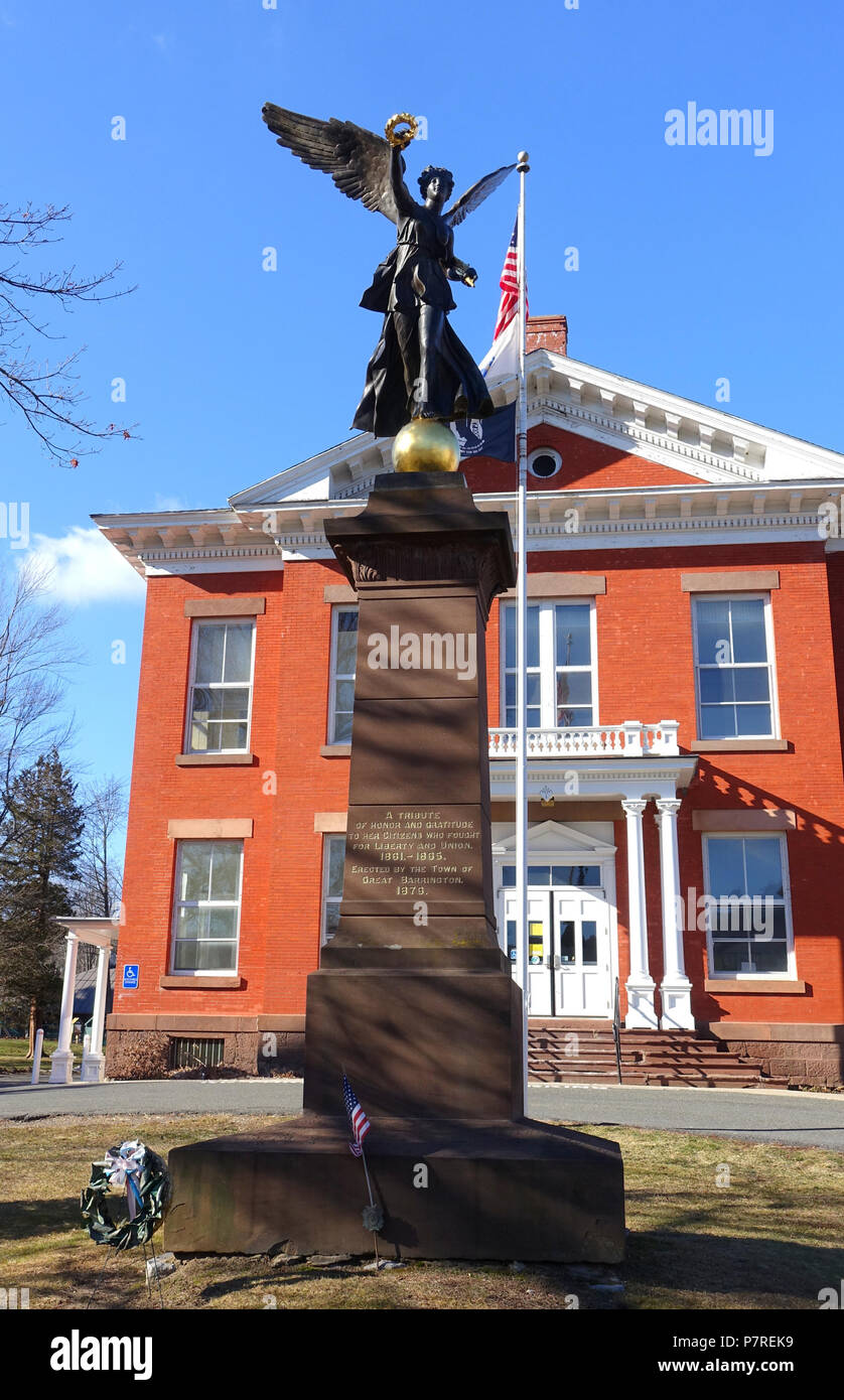 Inglese: guerra civile monumento - Great Barrington, Massachusetts, STATI UNITI D'AMERICA. Scultore: Truman Howe Bartlett, 1876. Il 15 gennaio 2017, 13:38:07 92 Guerra civile monumento - Great Barrington, MA - DSC07463 Foto Stock