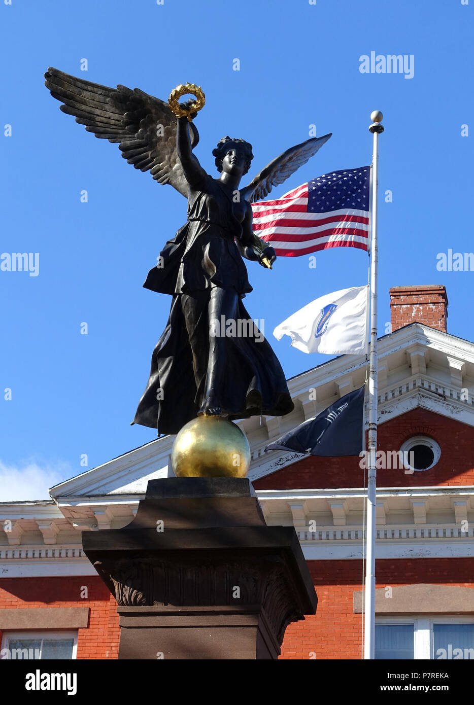 Inglese: guerra civile monumento - Great Barrington, Massachusetts, STATI UNITI D'AMERICA. Scultore: Truman Howe Bartlett, 1876. Il 15 gennaio 2017, 13:38:21 92 Guerra civile monumento - Great Barrington, MA - DSC07469 Foto Stock