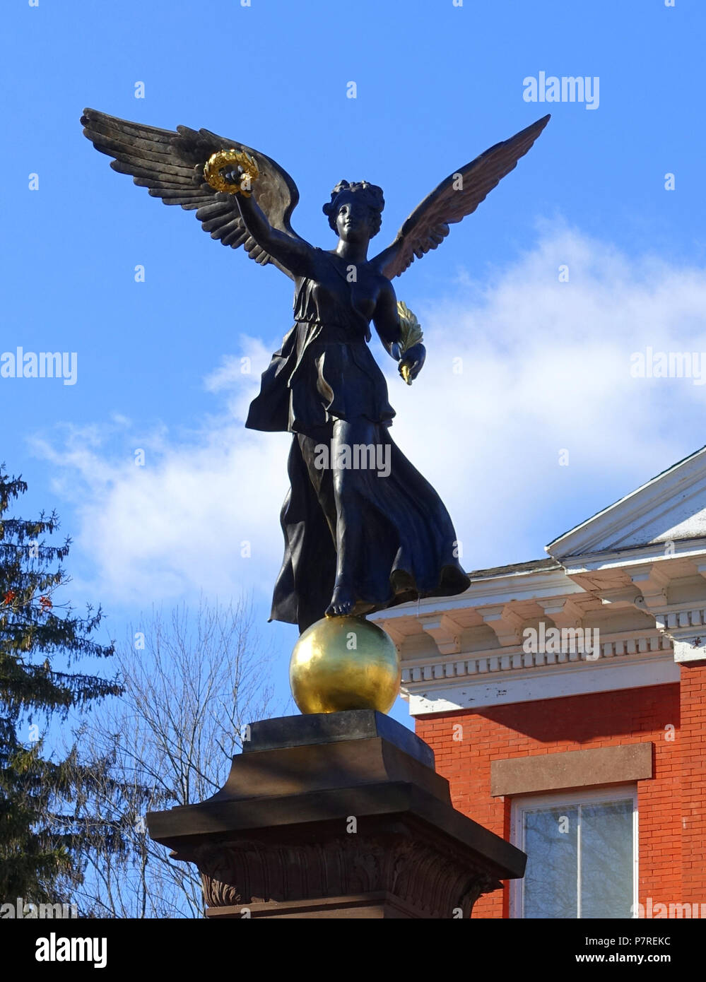 Inglese: guerra civile monumento - Great Barrington, Massachusetts, STATI UNITI D'AMERICA. Scultore: Truman Howe Bartlett, 1876. Il 15 gennaio 2017, 13:38:50 92 Guerra civile monumento - Great Barrington, MA - DSC07473 Foto Stock