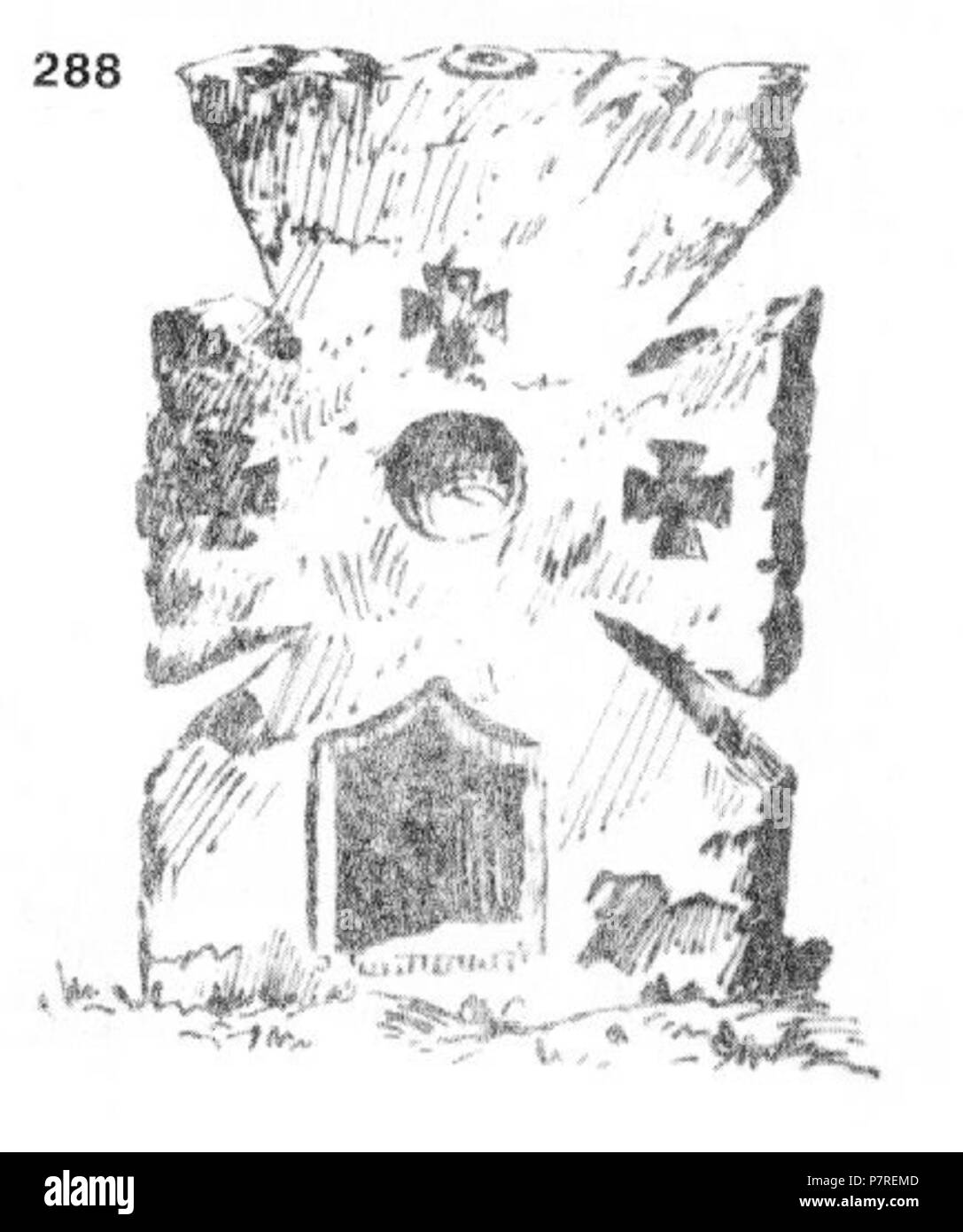 : 288. - , . , . , . , ; . , . , , 1820-1840 . : 81x55x15 . 14.IV.1917 . (.. 13, . 70.) . 14 Aprile 1917 207 Ivan Enchev-Vidyu folk bulgaro attraversa 288 Foto Stock