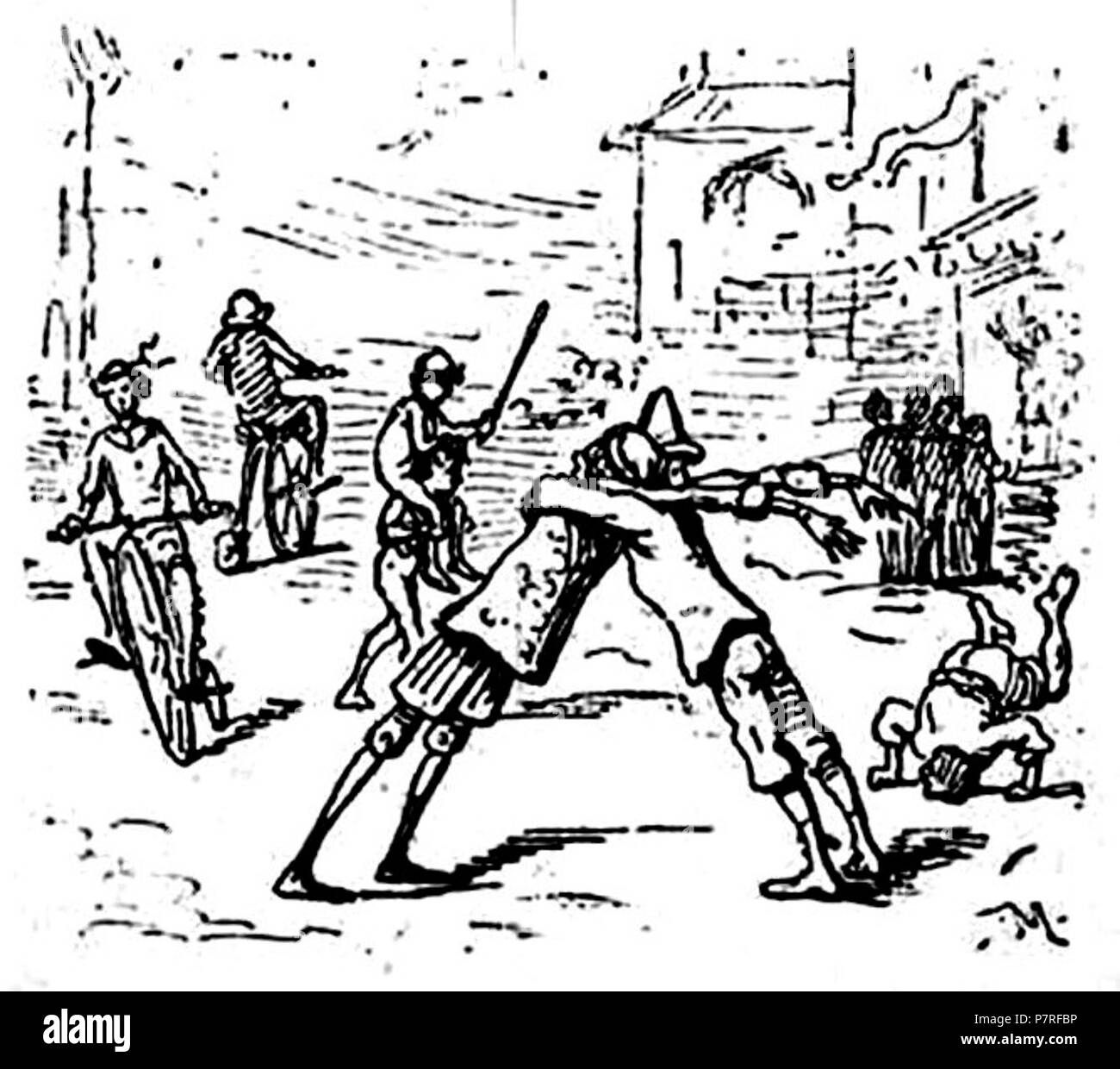 . Le avventure di Pinocchio. Italiano: "Le avventure di Pinocchio, storia di un burattino', Carlo Collodi, Bemporad & figlio, Firenze 1892 (Illustrazioni di Enrico Mazzanti) . N/A 94 Collodi - Le avventure di Pinocchio, Bemporad, 1892 (pagina 176 del raccolto) Foto Stock