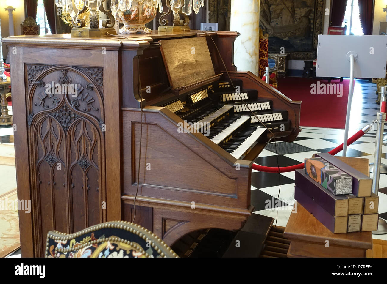 316 Player organo della Corte - Cà d'Zan - John e Mable Ringling Museum of Art - Sarasota, FL - DSC00281 Foto Stock