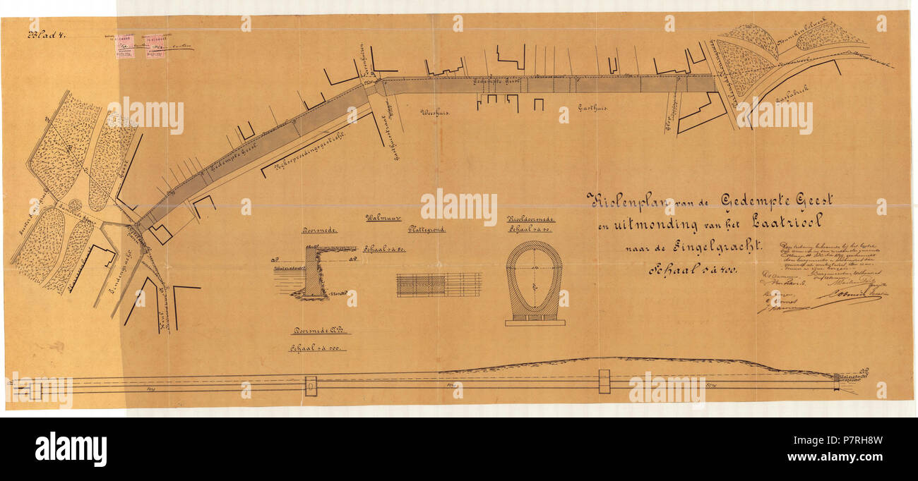 Gedempte riolenplan Geest 1899 . 1 gennaio 1899, 00:00 334 Riolenplan gedempte Geest 1899 (24675886551) Foto Stock