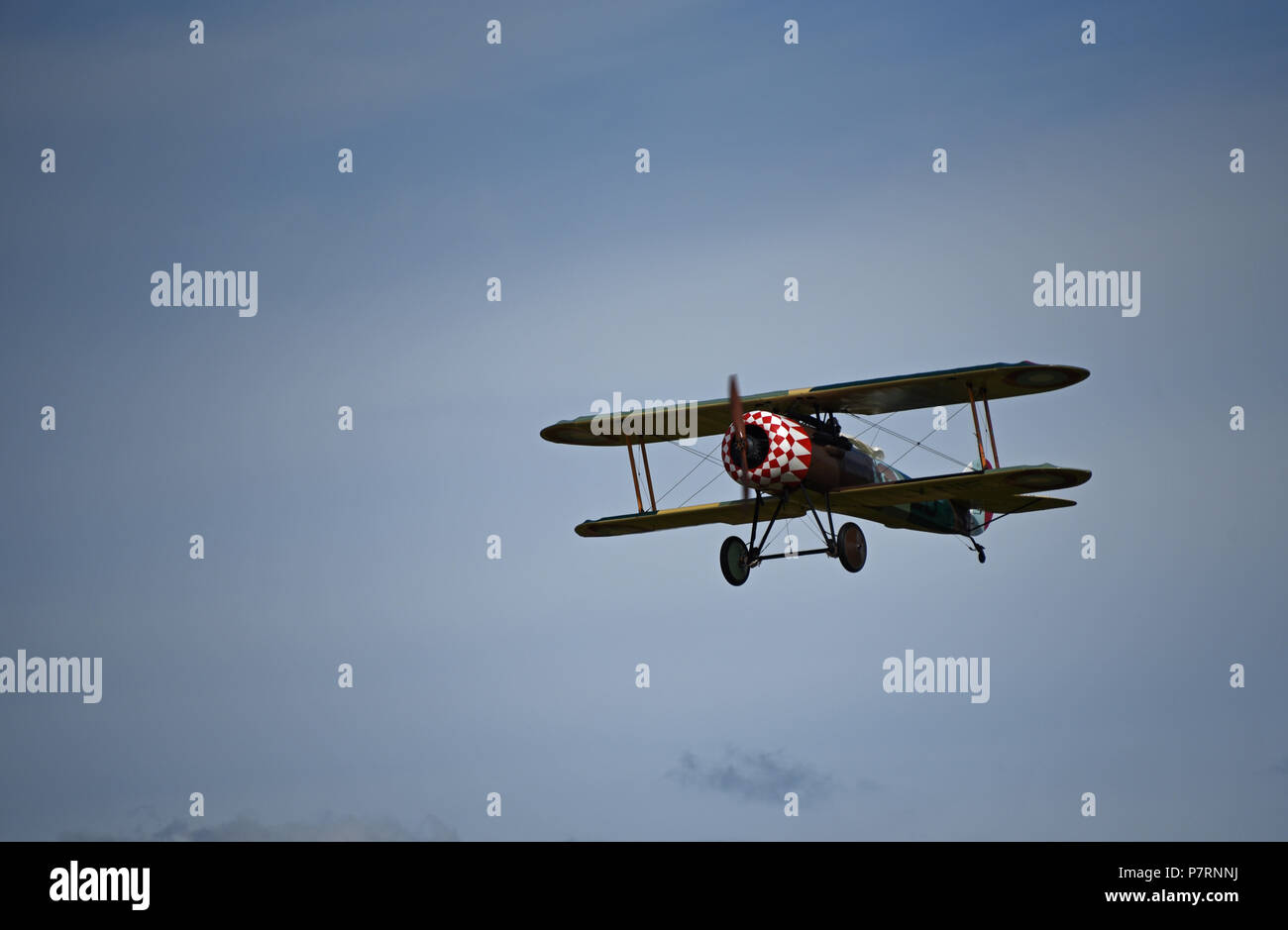 Nieuport 28, LX-NIE, Centenario Air Show; Musee de la Grande Guerre, WWI, Meaux, Seine-et-Marne, Ile-de-France, Francia, Europa Foto Stock