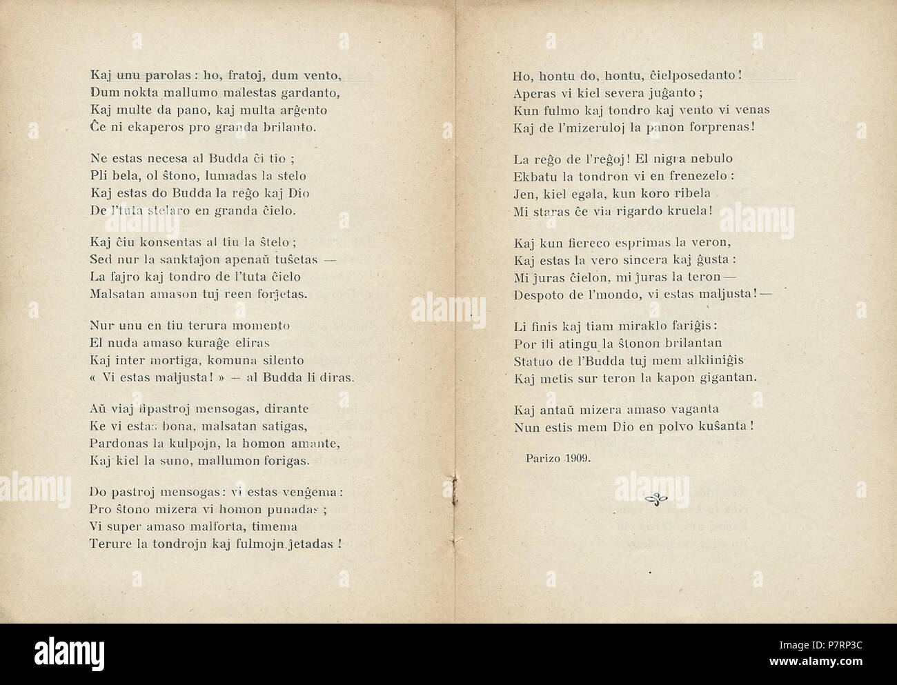 Esperanto: Poemaro . 1911 6 1911 Poemaro Tiflisano 10-11 Foto Stock