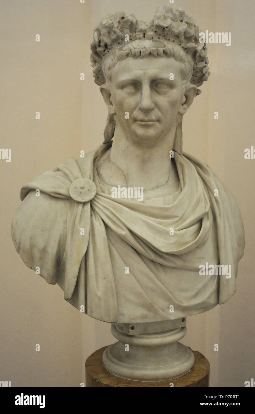 Claudio (10BC-54AD). Imperatore romano da 41 a 54. Julio-Claudian dinastia. Busto. 41-54 annuncio. Museo storico. Oslo. La Norvegia. Foto Stock