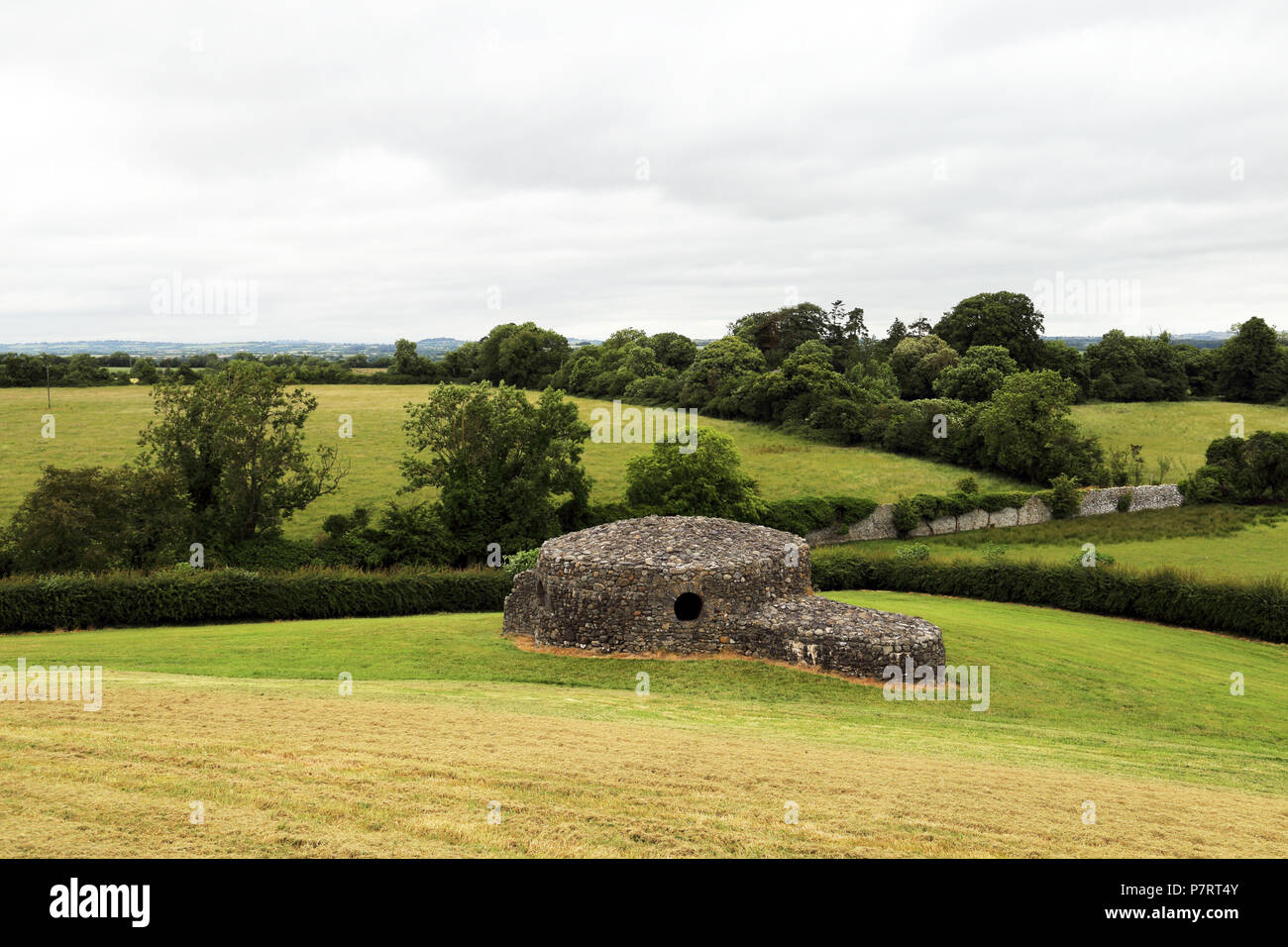 Newgrange è un monumento preistorico nella contea di Meath, Irlanda, fu costruita durante il periodo neolitico, circa 3200 BC, rendendolo più vecchi di Stonehe Foto Stock