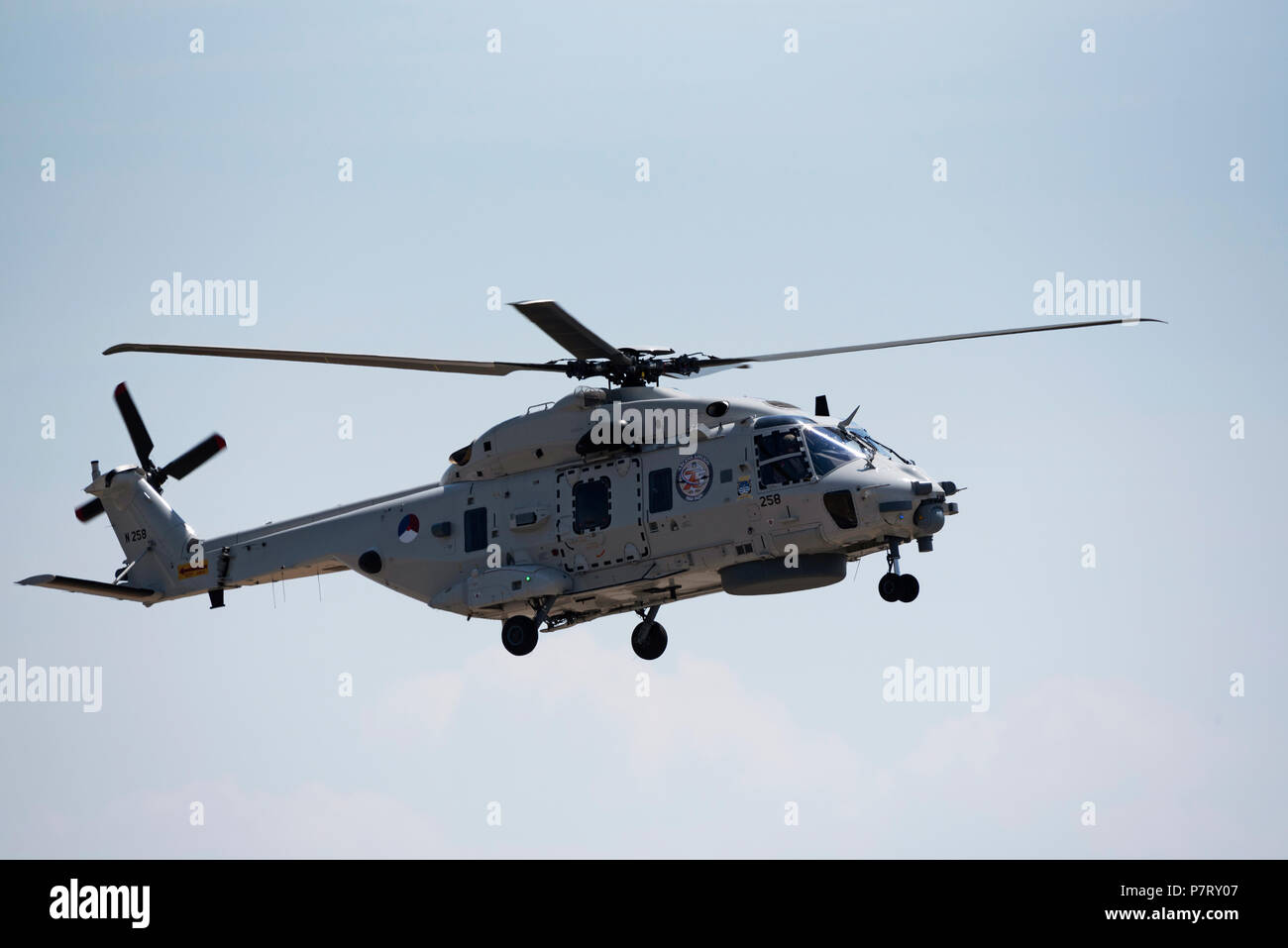 NHindustries NN90 NFH multi missione elicottero marittima in volo. Il Somerset, Inghilterra, Regno Unito Foto Stock