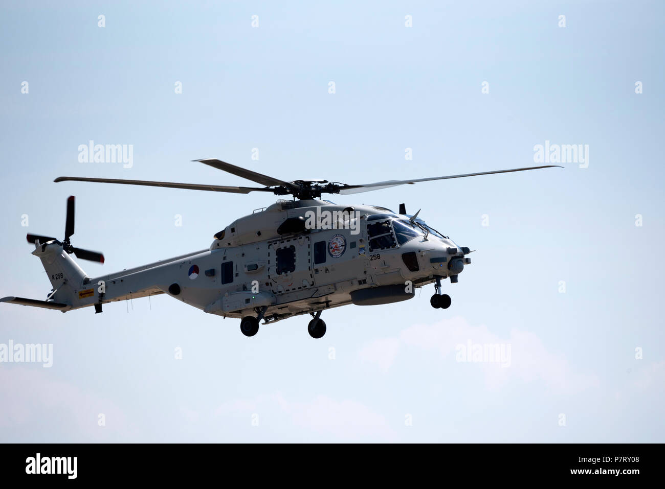 NHindustries NN90 NFH multi missione elicottero marittima in volo. Il Somerset, Inghilterra, Regno Unito Foto Stock