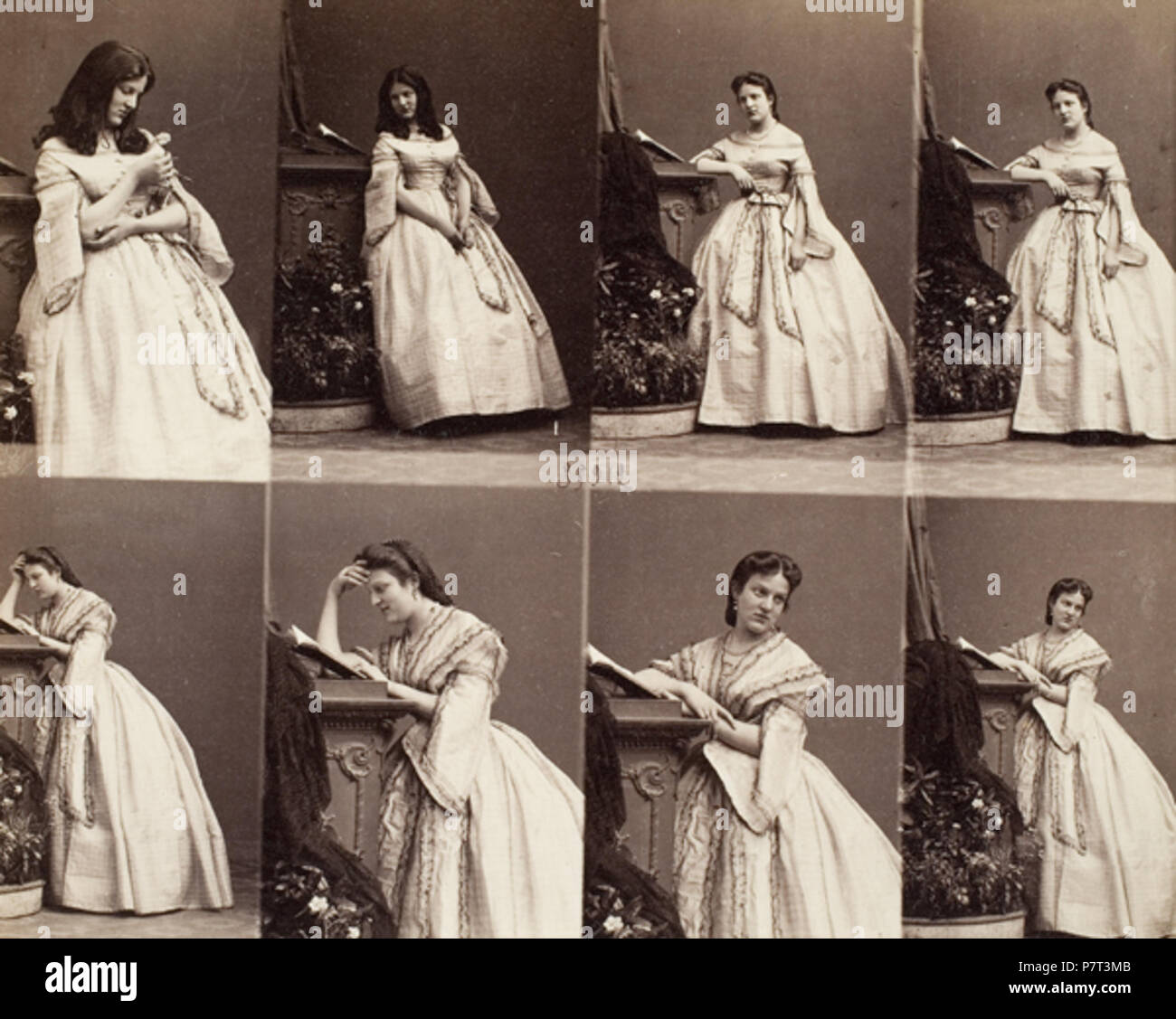 Inglese: Cartes de Visite: Mme Cusani . 134 Disderi-MmeCusani Foto Stock