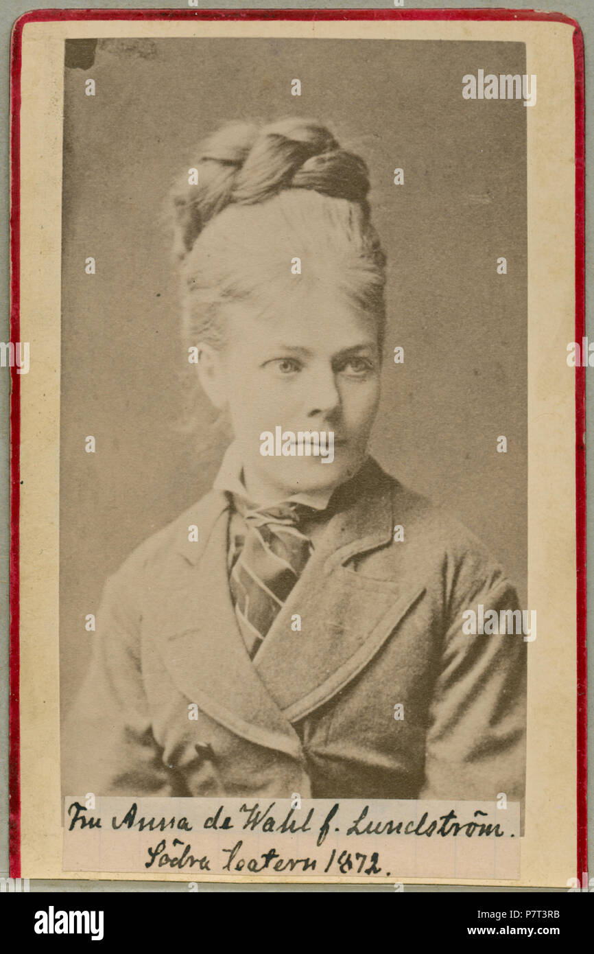 Anna de Wahl, Södra teatern 1872 22 Anna de Wahl, porträtt - SMV - H2 137 Foto Stock