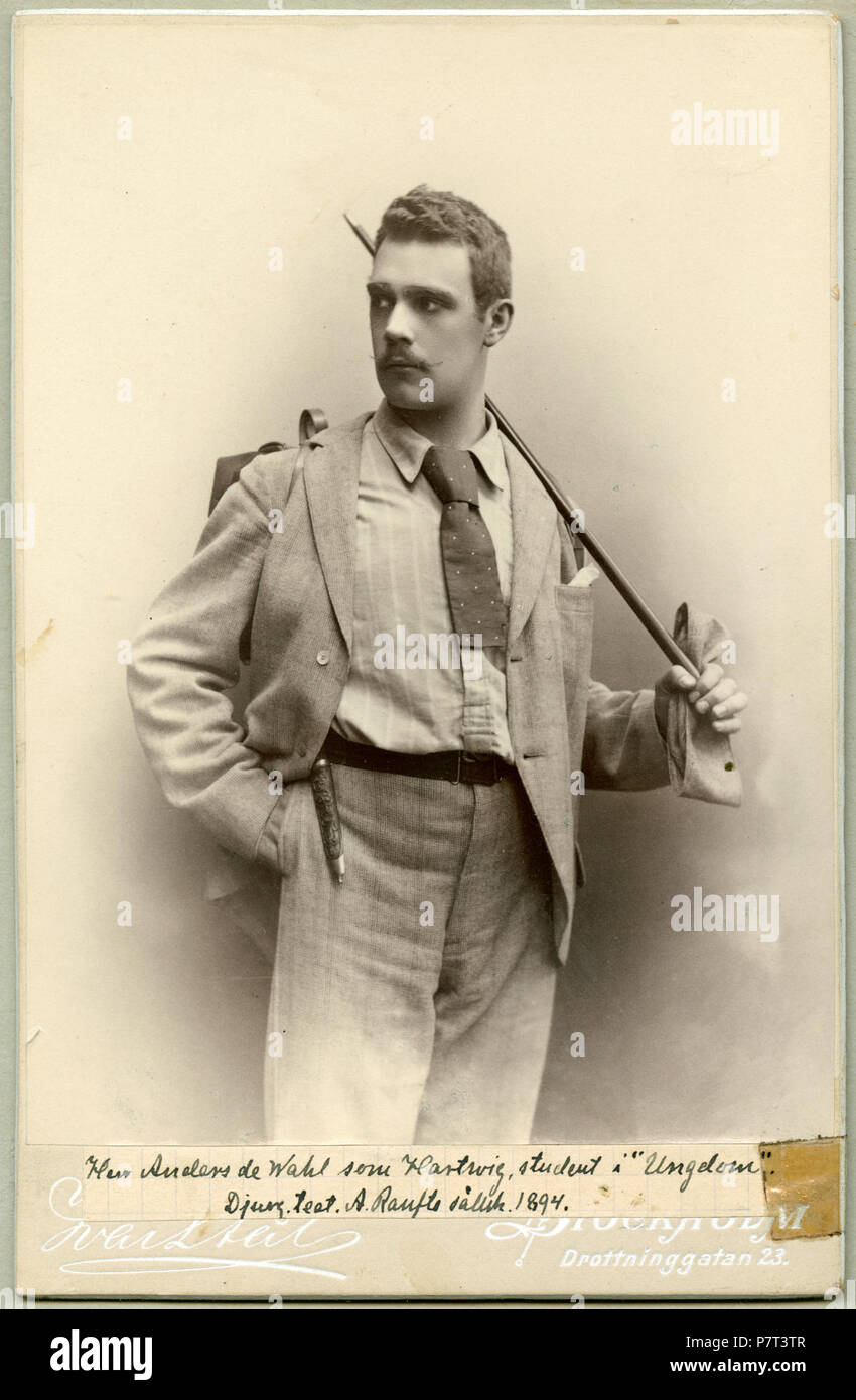 Anders de Wahl som Hartvig ho Ungdom, Djurgårdsteatern 1894 21 Anders de Wahl, rollporträtt - SMV - H2 153 Foto Stock