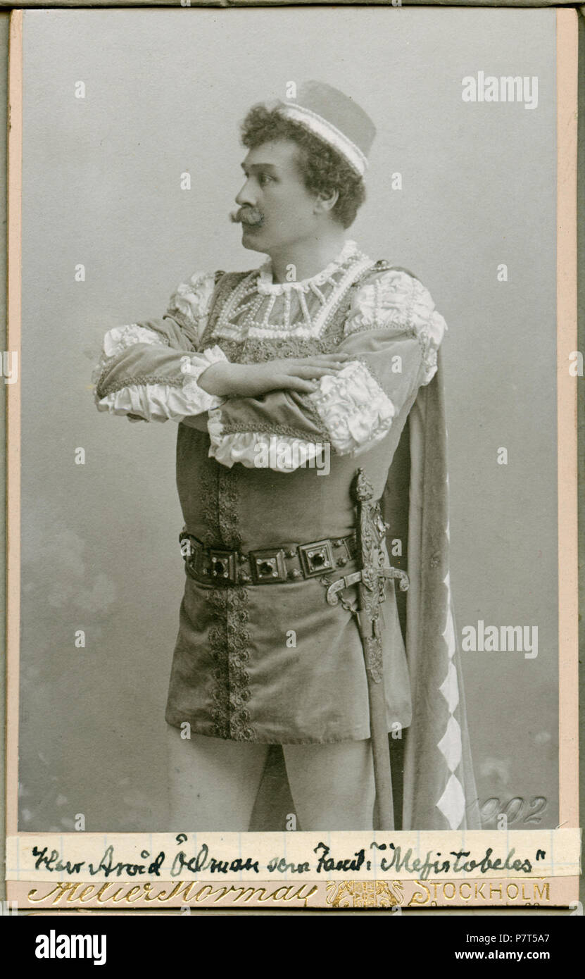 Arvid Ödmann som Faust i Mefistofeles, Kungliga Operan 1902 27 Arvid Ödmann, rollporträtt - SMV - H9 103 Foto Stock