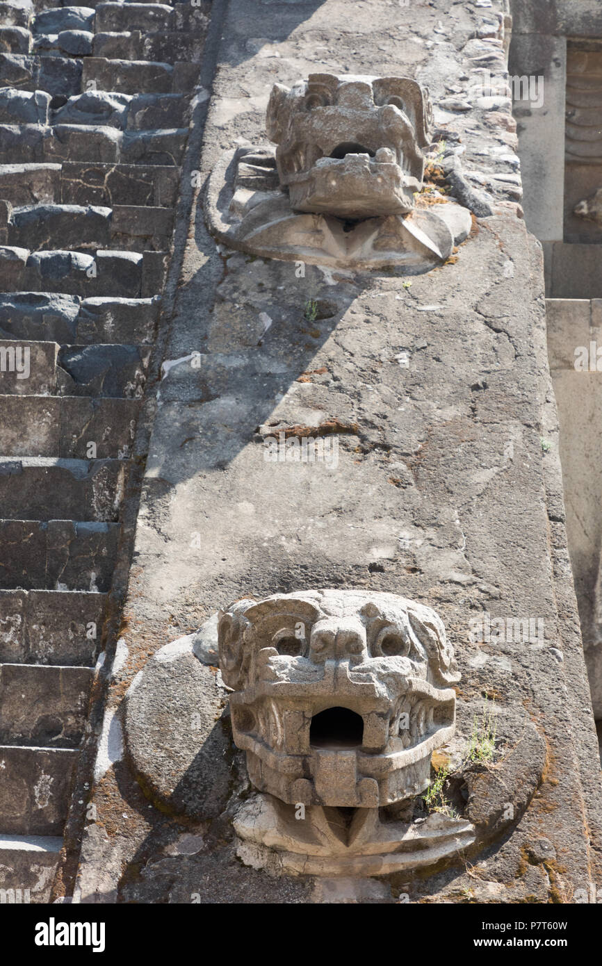Palazzo di Quetsalcoatl, Teotihuacan Foto Stock
