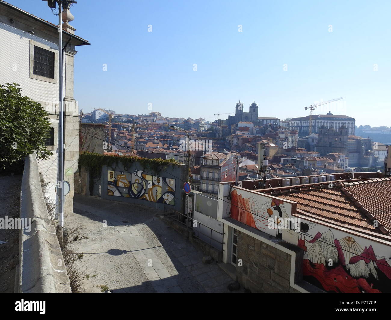 L'antica strada della città di Porto. Il Portogallo. Foto Stock