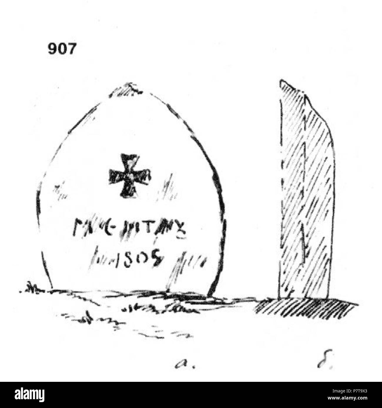 : 907. . 1805 . . . . . , : 55x30x12 . [] 24.II.1925 . (.. 12, . 82.) . 24 Febbraio 1925 210 Ivan Enchev-Vidyu folk bulgaro attraversa 907 Foto Stock