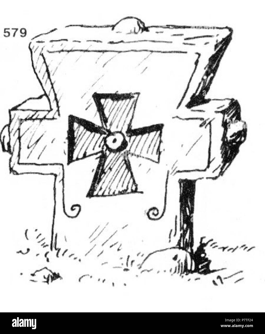 : 579. ". " . , . ; . : 60x36x8 . 30-40-. 9.VII 1928 . (.. 14, . 46.) . 9 Luglio 1928 208 Ivan Enchev-Vidyu folk bulgaro attraversa 579 Foto Stock