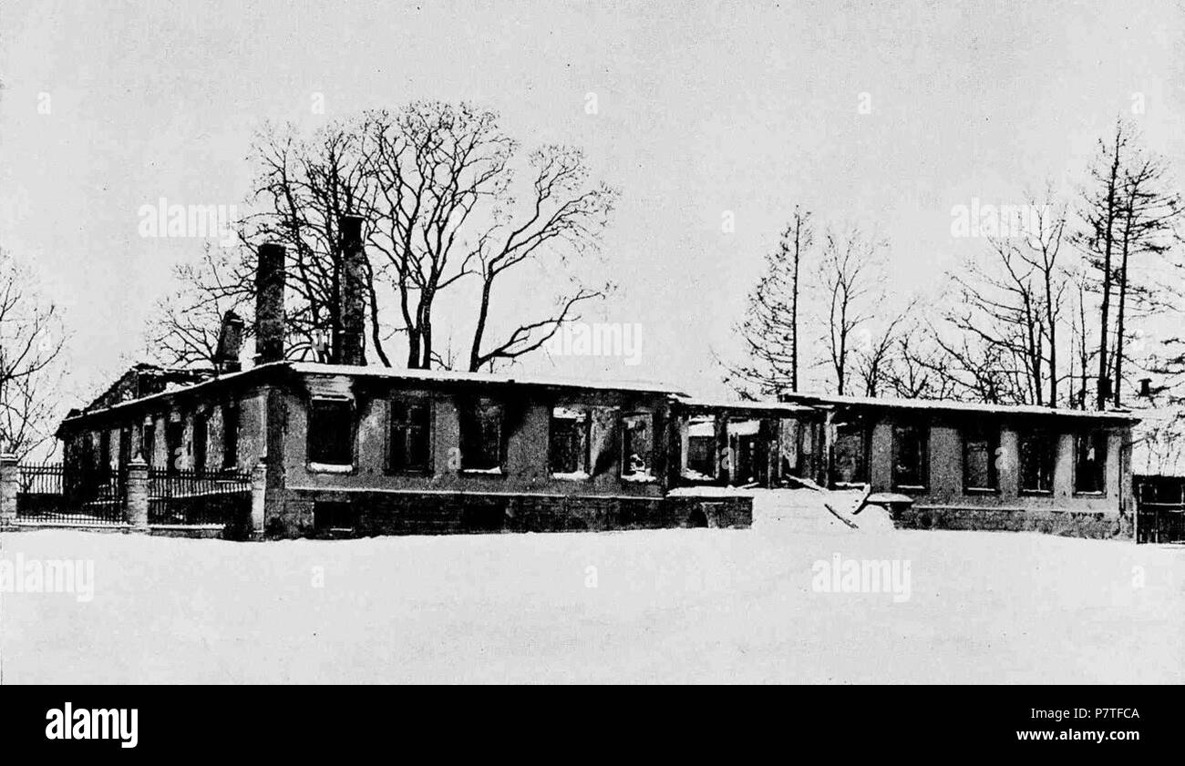 136 Drabeši mõisa peahoone pärast 1905. aasta põlengut Foto Stock